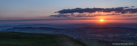 sunset over Brecon Beacons